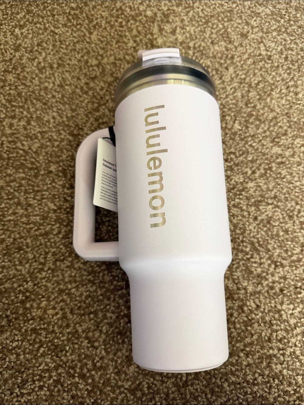 Lululemon Matte Lavender Insulated Tumbler with Handle